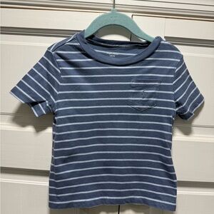 Striped Polo Tee with front pocket